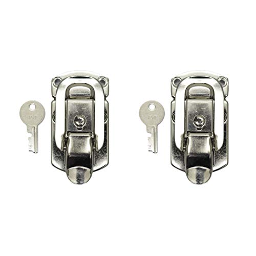 TCH Hardware 2 Pack Steel Draw Latch with Lock - Case Briefcase Chest Trunk