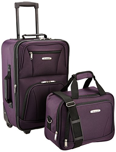 Rockland Fashion Softside Upright Luggage Set, Purple, 2-Piece (14/19)