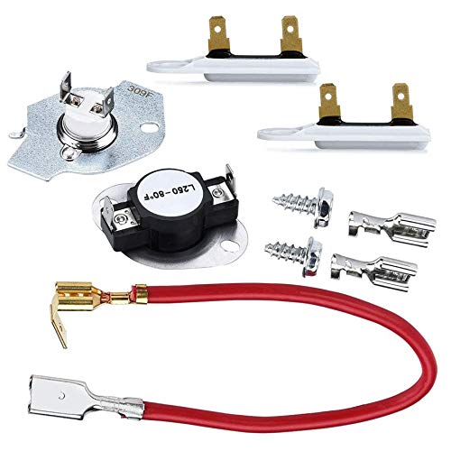 Dryer Thermal Cut-Off Kit 279816 Thermostat Kit & 3392519 Dryer Thermal Fuse Replacement Part Replace Part # 3399848 PS334299