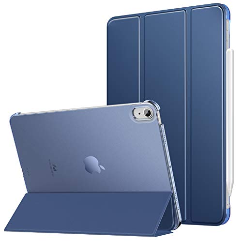 MoKo Case Fit New iPad Air 4th Generation 2020- iPad 10.9 Case Slim Lightweight Smart Shell Stand Cover with Translucent Frosted Back Protector for iPad 10.9 inch, Auto Wake/Sleep,Navy Blue
