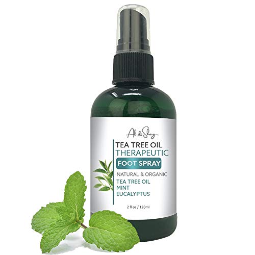 Ali & Shay Tea Tree Oil Foot Spray & Shoe Deodorizer - No More Stinky Feet or Smelly Shoes - Tingling Freshener with Powerful Mints & Cooling Menthol for Skin Irritations, Tired Feet, Legs & Sore Body