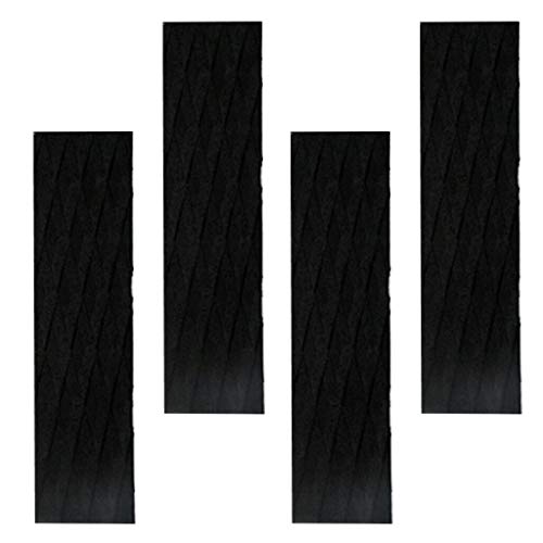 Surfboard Traction Pads, 4Pieces Black Surfing Front Traction Anti-Slip Pad for Surfboards, Skimboards, Shortboards, Longboards and Kayak