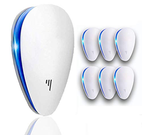 Ultrasonic Pest Repeller(6 Pack), 2020 Pest Control Ultrasonic Repellent, Electronic Repellant - Bug Repellent for Ant, Mosquito, Mice, Spider, Roach, Rat, Flea, Fly