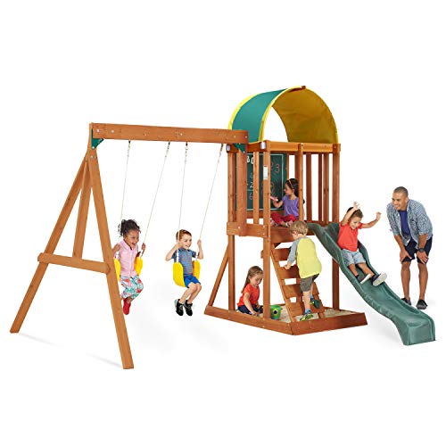Big Backyard KidKraft Andorra Cedar Wood Swing Set / Playset F24140