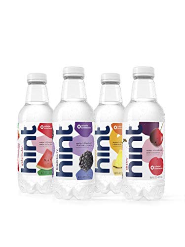 Hint Fruit Infused Water, Variety Pack, Cherry, Watermelon, Pineapple, Blackberry, 16 oz (12 Pack)