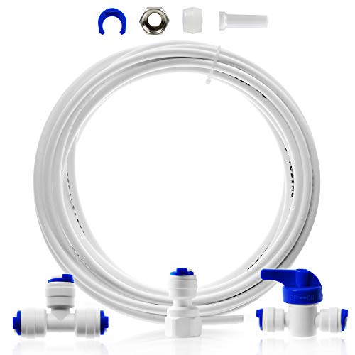 iSpring ICEK Ultra Safe Fridge Water Line Connection and Ice Maker Installation Kit for Reverse Osmosis RO Systems & Water Filters, 1/4'