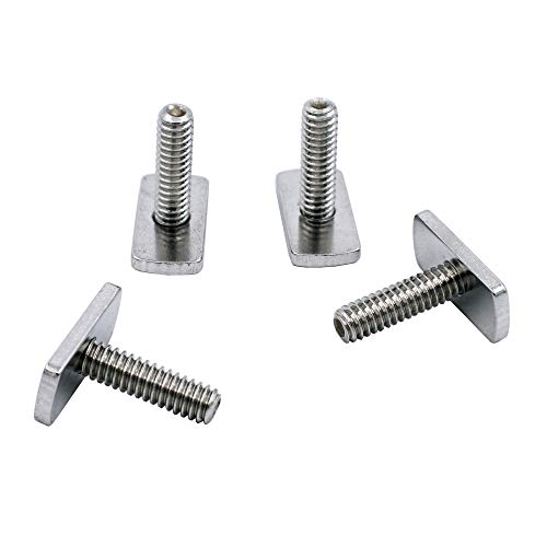 YYST 1/4 Inch - 20 Threads Kayak Rail/Track Screws & Track Nuts T Bolt Hardware Gear Mounting Replacement Kit for Kayaks Canoes Boats Rails (T Bolt)