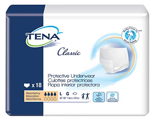 TENA Disposable Underwear Large, 72514, 72 Ct