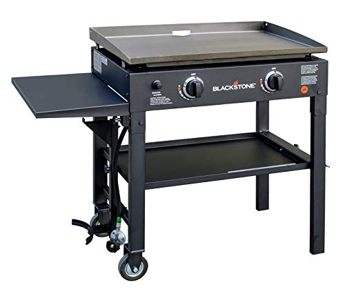 Blackstone 28 inch Outdoor Flat Top Gas Grill Griddle Station - 2-burner - Propane Fueled - Restaurant Grade - Professional Quality