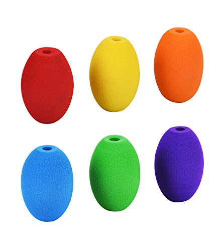 Special Supplies Egg Pencil Grips for Kids and Adults Colorful, Cushioned Holders for Handwriting, Drawing, Coloring - Ergonomic Right or Left-Handed Use - Reusable (6-Pack)