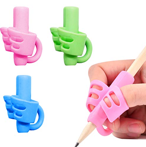 Pencil Grips - JuneLsy Pencil Grips for Kids Handwriting Pencil Grip Posture Correction Training Writing AIDS for Kids Toddler Preschoolers Students Children Special Needs (3pack01)
