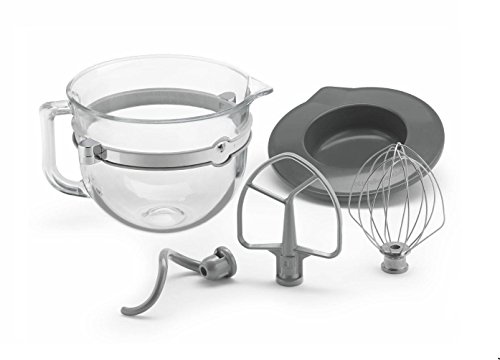 KitchenAid 6 Quart Glass Mixing Bowl with Accessories for Bowl-lift Stand Mixers
