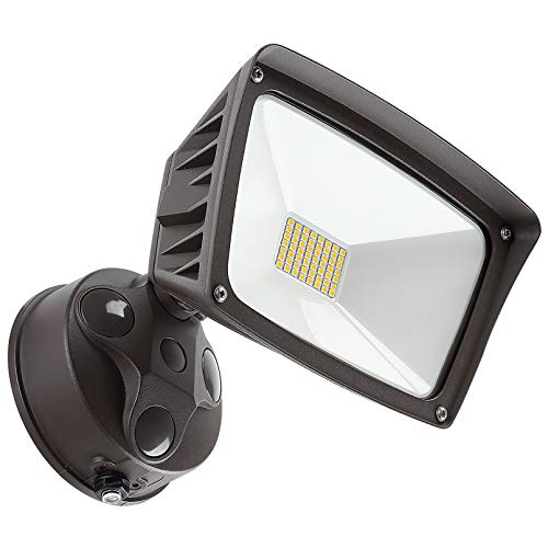 LEONLITE LED Outdoor Flood Light, Dusk-to-Dawn (Photocell Included), 3400lm, Waterproof Security Floodlight, ETL-Listed Exterior Lighting for Yard, 5000K Daylight