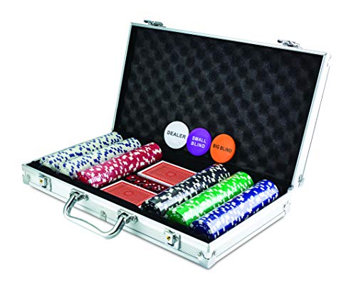 KOVOT 300 Chip Dice Style Poker Set In Aluminum Case (11.5 Gram Poker Chips)