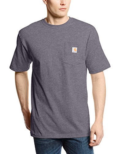 Carhartt Men's K87 Workwear Short Sleeve T-Shirt (Regular and Big & Tall Sizes), Carbon Heather, Medium