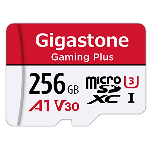 Gigastone 256GB Micro SD Card, Gaming Plus, Nintendo Switch Compatible, High Speed 100MB/s, 4K Video Recording, Micro SDXC UHS-I A1 Class 10