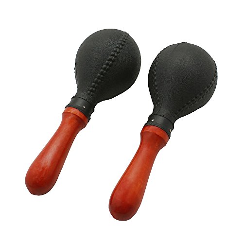 Percussion Maracas,Shakers Rattles Sand Hammer Percussion Instrument with ABS Plastic Shells and Wooden Handles for Live Performances,Concert, Recording Sessions