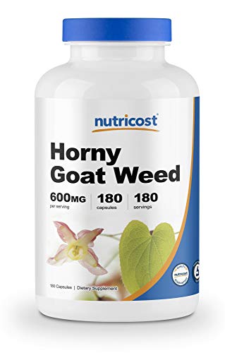 Nutricost Horny Goat Weed Extract (Epimedium) - 180 Capsules, 180 Servings, 600mg Per Capsule