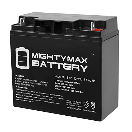 Mighty Max Battery ML18-12 - 12V 18AH CB19-12 SLA AGM Rechargeable Deep Cycle Replacement Battery Brand Product