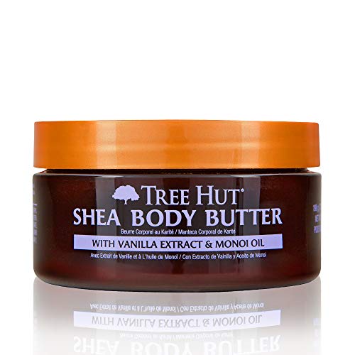 Tree Hut 24 hour Intense Hydrating Shea Body Butter Tahitian Vanilla Bean, 7oz, Hydrating Moisturizer with Pure Shea Butter for Nourishing Essential Body Care, 701017