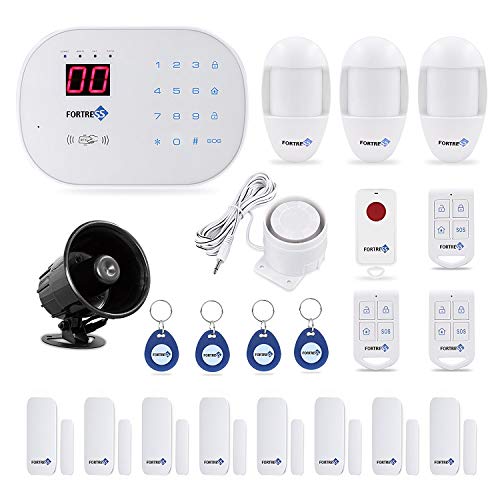 Compatible with Alexa -App Controlled Updated S03 WiFi and Landline Security Alarm System Deluxe Kit Wireless DIY Home Security System by Fortress Security Store- Easy to Install