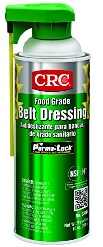 CRC Food Grade Belt Dressing Synthetic Lubricant, 10 oz Aerosol Can, Light Amber