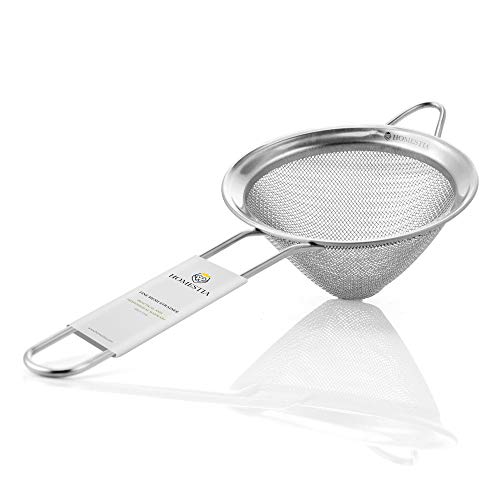 Fine Mesh Sieve Strainer Stainless Steel Cocktail Strainer Food Strainers Tea Strainer 3.3 inch by Homestia