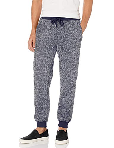 Southpole Men's Basic Fleece Jogger Pant-Reg and Big & Tall Sizes, New Marled Navy, Medium