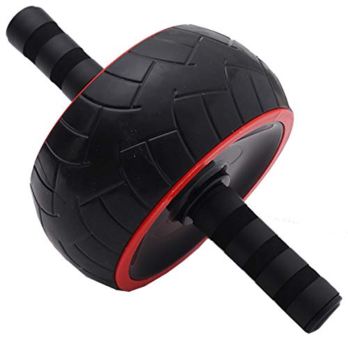 Chiconon Ultra-Wide AB Roller Wheel with Knee Pad Abdominal Workout Equipment Fitness Exercise Wheel Home Gymnastics Core Training Black/Red