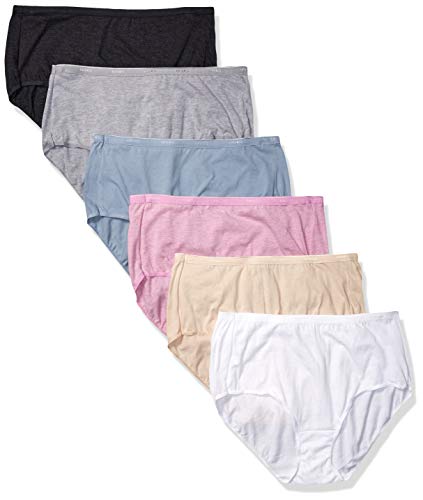 Hanes Women's Signature Breathe Cotton Brief 6-Pack, Assorted Colors, Medium (6)