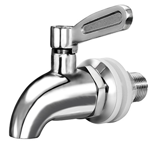 Updated More Durable Beverage Dispenser Replacement Spigot,Stainless Steel Polished Finished, Water Dispenser Replacement Faucet, fits Berkey and other Gravity Filter systems as well