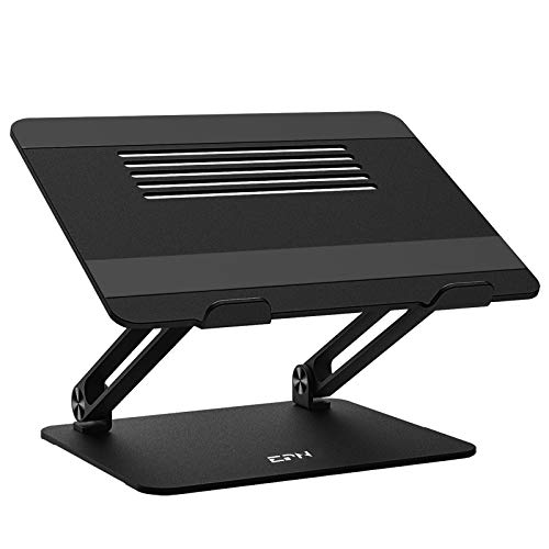 Adjustable Laptop Stand, EPN Laptop Riser with Heat-Vent to Elevate Laptop, Aluminum Notebook Holder Compatible for MacBook Pro/Air, Surface Laptop, Dell XPS, HP, Samsung, Lenovo, and Other 11-17.3 In