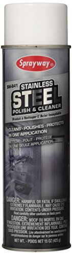 Sprayway SW841 Stainless Steel Cleaner and Polish, Protects and Preserves, Resists Streaks and Finger prints, 15 Oz