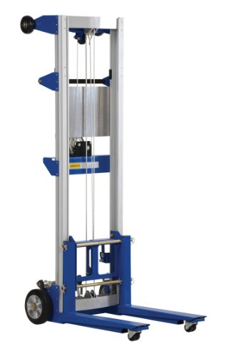 Vestil A-LIFT-R-HP Fixed Straddle Hand Winch Lift Truck, 35' Length, 25' Width, 67-1/2' Height, 400 lbs Capacity