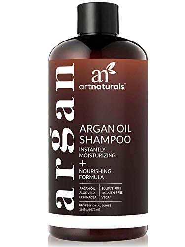 ArtNaturals Moroccan Argan Oil Shampoo - (16 Fl Oz / 473ml) - Moisturizing, Volumizing Sulfate Free Shampoo for Women, Men and Teens - Used for Colored and All Hair Types, Anti-Aging Hair Care