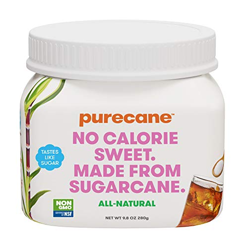 Purecane Sugar Substitute | Zero Calorie Sweetener | Made from All Natural Sugar Cane | Diabetes-friendly | Keto-friendly | Gluten-free | Spoonable Family Canister 9.8oz