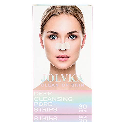 JOLVKA Blackhead Pore Strips, 30 strips, Blackhead Remover Deep Cleansing Pore Strips For Nose, Hypo Allergenic and Oil Free