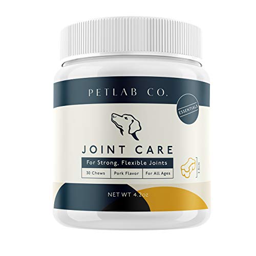 Petlab Co. Joint Care Chews for Dogs | Packed Essential Vitamins to Promote Dog Hip and Joint Health | Glucosamine, Fish Oil Omega-3 Fatty Acids, Calcium Fluoroborate, Turmeric