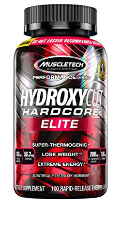Hydroxycut Hardcore Elite Weight Loss Supplement, Designed for Hardcore Weight Loss, Energy & Enhanced Focus, 50 Servings (100 Pills)(Packaging May Vary)