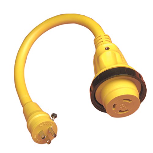 Marinco Marine Electrical Shore Power Pigtail Adapter, Yellow