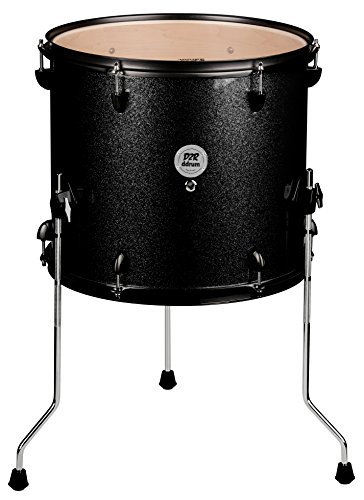 ddrum D2R FT 12X14 BLK SPKL Series Sparkle Floor Tom Drum Set, Black