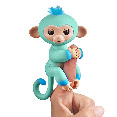 Fingerlings 2Tone Monkey - Eddie (Seafoam Green with Blue Accents) - Interactive Baby Pet