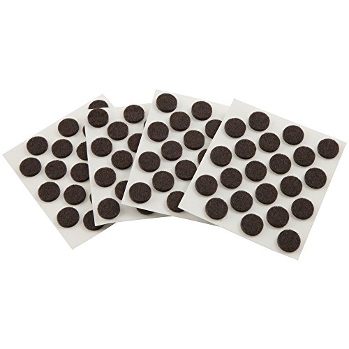 SoftTouch 4729595N Self-Stick Small Felt Pads Protect your Hard Surfaces from Scratches, 84 Pieces, Brown