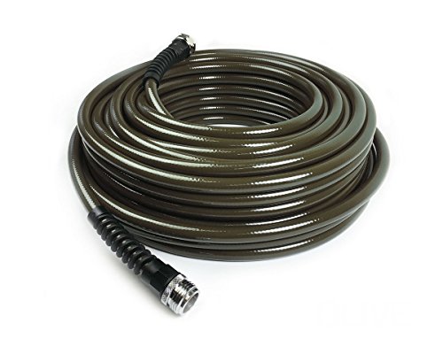 Water Right 400 Series Polyurethane Slim & Light Drinking Water Safe Garden Hose, 25-Foot x 7/16-Inch, Brass Fittings, Olive Green, USA Made