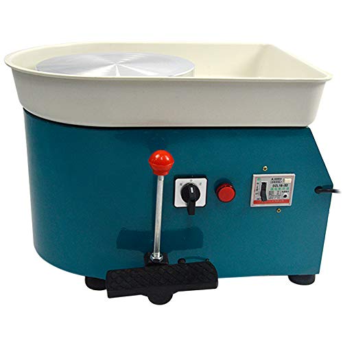 FLBETYY Pottery Wheel Forming Machine 25CM Electric Pottery Wheel DIY Machine for Ceramic Work Clay Art Craft 110V 350W (Blue)