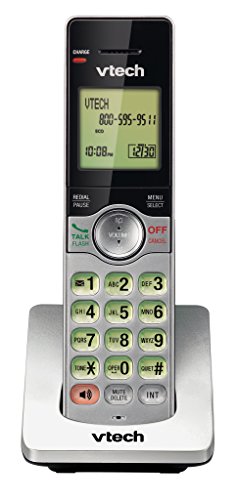 VTech CS6909 Accessory Cordless Handset for VTech 6919-x or 6929-x Series Cordless Phone Systems, Silver/Black