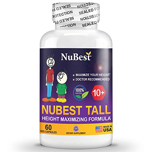 Maximum Natural Height Growth Formula - NuBest Tall 10+ - Herbal Peak Height Pills - Grow Taller Supplements - 60 Capsules - Doctor Recommended - for People Who Drink Milk Daily
