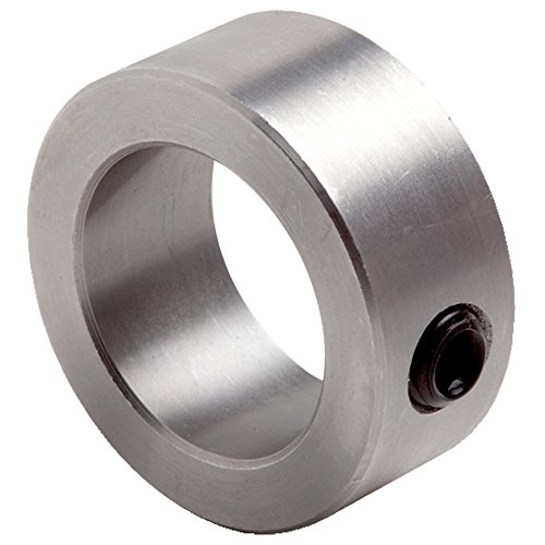 Climax Metals C-025X20 Shaft Collar with 10'-32' Set Screw, One Piece, Set Screw Style, Zinc Plated Steel, 1/4' Bore, 1/2' OD, 5/16' Width (Pack of 20)
