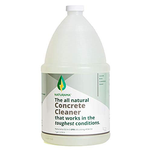 Naturama, All Natural Concrete Cleaner, Eco-Friendly EPA Registered for Driveways, Sidewalks, Garages, etc. Strongest Deep Cleaning. Made in The U.S. (1 Gallon)