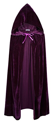 VGLOOK Kids Hooded Cloak Cape for Christmas Halloween Cosplay Costumes 5-7 Years Purple